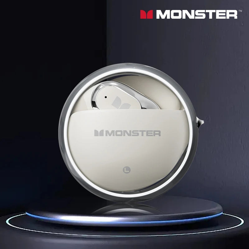 Monster MQO33 Wireless Bluetooth 5.4 Earphones Dolby Immersive Sound HD Call Headphones Sports Noise Reduction Open Ear Earbuds