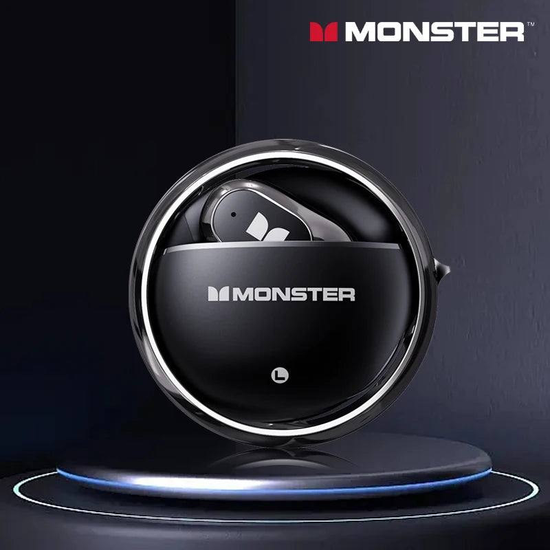 Monster MQO33 Wireless Bluetooth 5.4 Earphones Dolby Immersive Sound HD Call Headphones Sports Noise Reduction Open Ear Earbuds